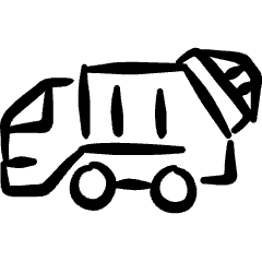 Public Service Dumpster Truck Icon from Freehand Set