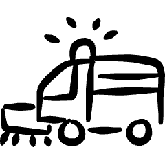 Public Service Road Cleaning Truck Icon from Freehand Set