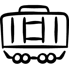 Public Transportation Train Car Icon from Freehand Set