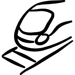 Railroad Bullet Train 1 Icon from Freehand Set