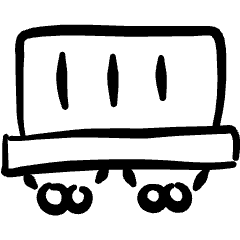 Railroad Locomotive Cargo Icon from Freehand Set