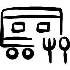 Railroad Train Menu Icon from Freehand Set