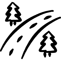 Road Woods Icon from Freehand Set