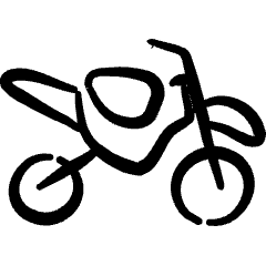 Bike Dirtbike Icon from Freehand Set