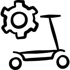 Scooter Setting Icon from Freehand Set