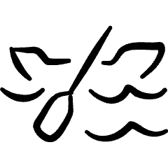 Sea Transport Kayak Icon from Freehand Set