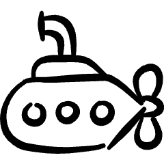 Sea Transport Submarine Icon from Freehand Set