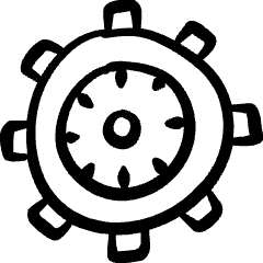 Sea Transport Wheel Boat Icon from Freehand Set