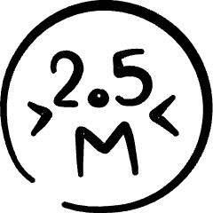 Road Sign 2.5m Wide Icon from Freehand Set