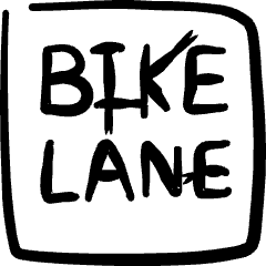 Road Sign Bike Lane Icon from Freehand Set