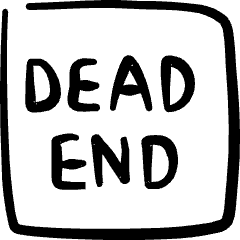Road Sign Deadend Icon from Freehand Set
