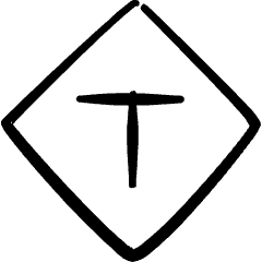 Road Sign Intersection Icon from Freehand Set