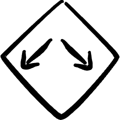 Road Sign Look Both Ways 1 Icon from Freehand Set