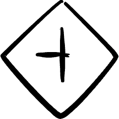 Road Sign Right Turn Icon from Freehand Set