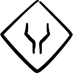 Road Sign Road Widens Icon from Freehand Set