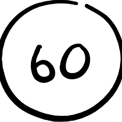 Road Sign Speed Limit 60 Icon from Freehand Set