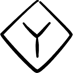 Road Sign Split 1 Icon from Freehand Set