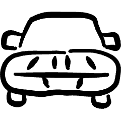 Sports Car Muscle Icon from Freehand Set