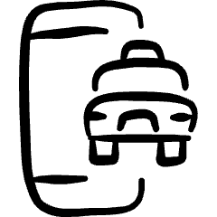 Taxi Call Smartphone 1 Icon from Freehand Set