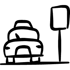 Taxi Station Icon from Freehand Set