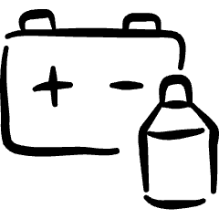 Car Tool Battery Icon from Freehand Set