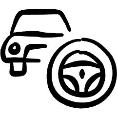 Car Tool Steering Wheel Icon from Freehand Set