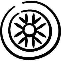 Car Tool Wheel Icon from Freehand Set