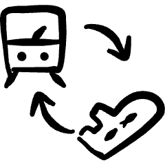 Transportation Plane Train Transfer Icon from Freehand Set