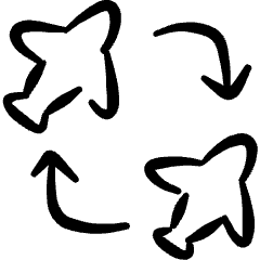 Transportation Plane Transfer Icon from Freehand Set