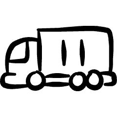 Truck Container Icon from Freehand Set