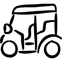 Various Tuk Tuk Icon from Freehand Set