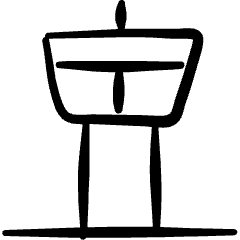 Airport Traffic Tower Icon from Freehand Set