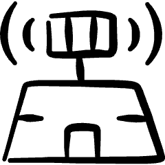 Airport Traffic Tower Signal Icon from Freehand Set