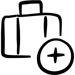 Baggage Add Icon from Freehand Set