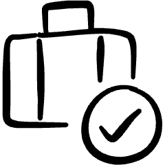 Baggage Check Icon from Freehand Set