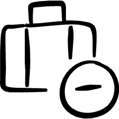 Baggage Remove Icon from Freehand Set