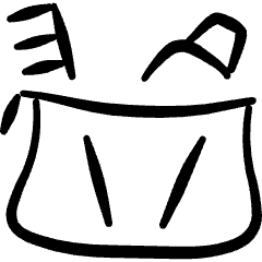 Baggage Toiletry Bag Icon from Freehand Set