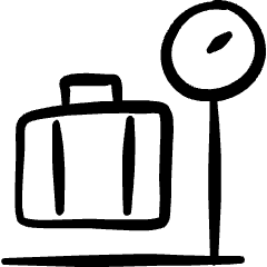 Baggage Weight Icon from Freehand Set