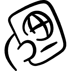 Passport Hand Icon from Freehand Set