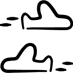 Plane Trip Return Icon from Freehand Set