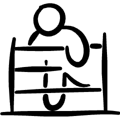 Immigration Climb Icon from Freehand Set