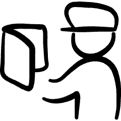 Security Officer Passport Check Icon from Freehand Set