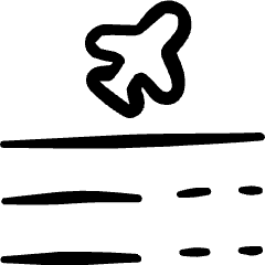 Schedule Plane Board Departure Icon from Freehand Set