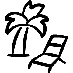 Vacation Beach 1 Icon from Freehand Set