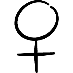 Gender Female Symbol Icon from Freehand Set