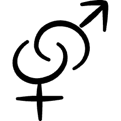 Gender Hetero Symbol Icon from Freehand Set
