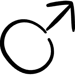Gender Male Symbol Icon from Freehand Set