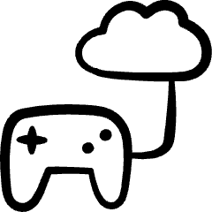 Cloud Gaming Service Joy Controller Connected Icon from Freehand Set