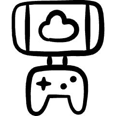 Cloud Gaming Service Smartphone Joy Controller Connected Icon from Freehand Set