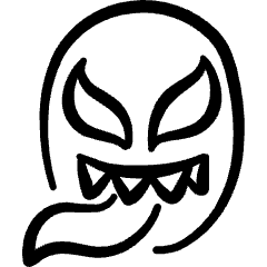 Famous Character Marvel Spiderman Venom Icon from Freehand Set